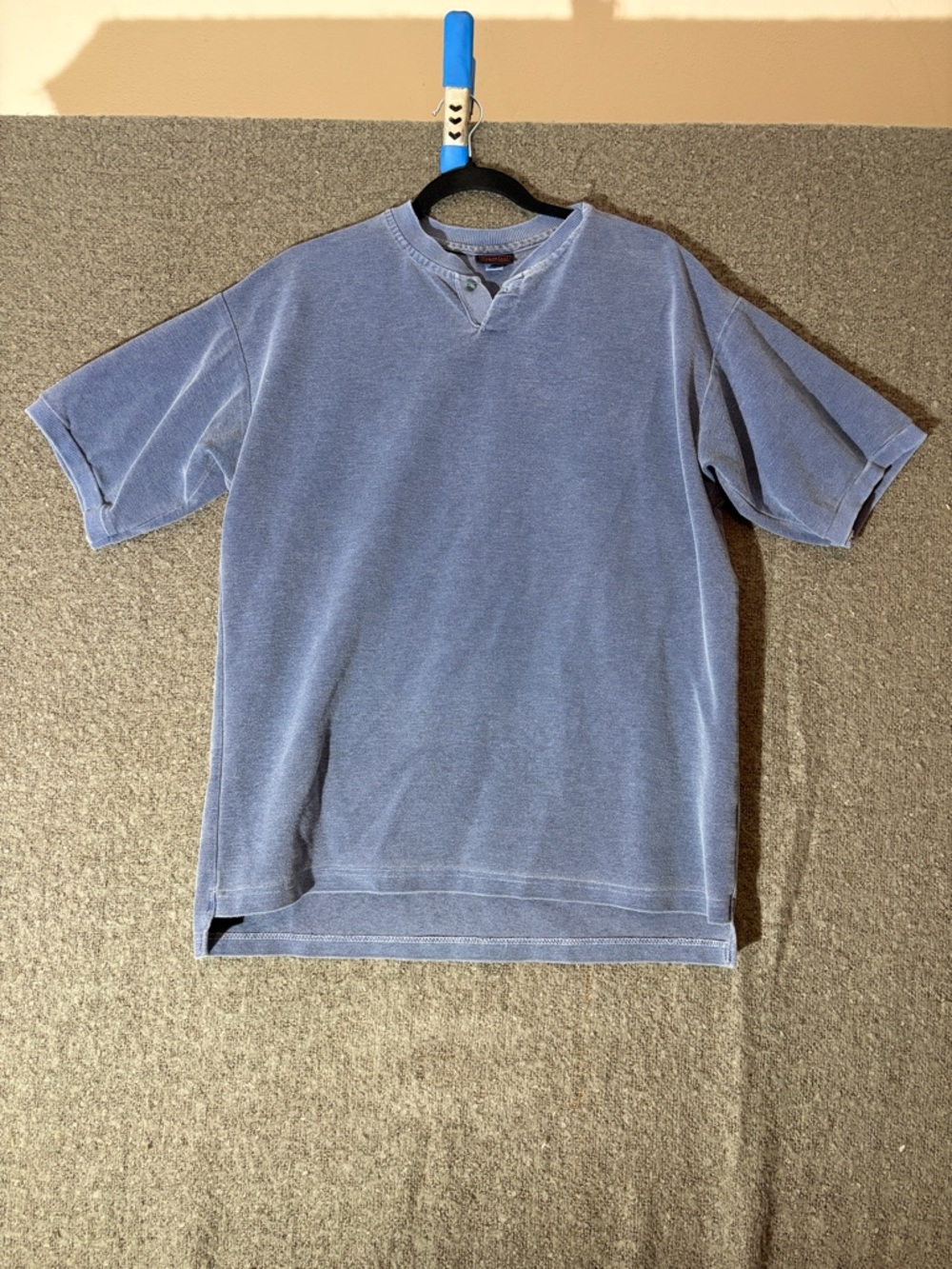 Men's Short Sleeve Gramicci Henley Tee - Blue